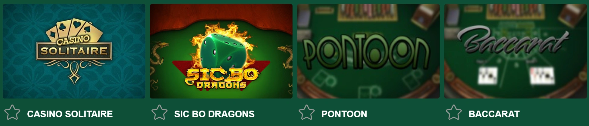 Table Games Selection